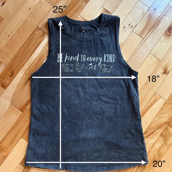 Dark Grey Sleeveless Vegan Activist T-shirt - Picture 7 of 8